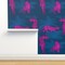 Maximalist Tigers Neon Pink Opulent Jungle Large Scale Hollywood Regency Custom Removable Wallpaper by Spoonflower Peel & Stick Wallpaper 2FT Wide